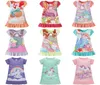 Summer Kids Girls Pyjamas Dress Cotton Cartoon Nightgowns Children Mermaid Horse Sleepwear Home Clothes Dresses 4PCSSet M16015588184