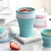 Tasses Saucers Tasses de café en silicone pliable Voyage à thé Portable à main de la main de qualité à main