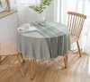 Table Cloth 150cm Cotton And Linen Round Elegant Brand Dining Cover Home Decoration Mantel Redondo De Mesa