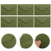 Gift Wrap Retro 120g Thick Western-style Triangle Envelope Wedding Postcard Greeting (quiet Grass Green) 40pcs Letter Cards