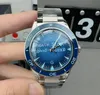 Montres Men Automatic Cal.8912 Watch Mens vs Maker Bond 1948 Blue Black Dial 75e anniversaire en acier VSF 007 Pime de lunette en alliage 41 mm montres-bracelets