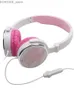 Mobiele telefoon oortelefoons G-Cube audio bedrade hoofdtelefoon hifi g-pop dubbele modus headset lichtgewicht retro draagbare opvouwbare subwoofer roze hoofdtelefoon oortelefoon y240407
