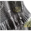 Écharré écharpe en tricot ensemble pour hommes femmes Winter Wool Designer de mode cachemire châle de châle de luxe Plaid chèque Sciarpe Echarpe Homme avec Dhtqi