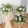 Fleurs décoratives 40 cm Boule de fleur de rose avec table de mariage à feuilles vertes décoration décor de la scène florale disposition de la fenêtre de disposition