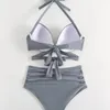 Bikini de maillot de bain pour femmes Bikini 2024 Brésilien Biquini High Waited Mage-mail