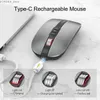 Mäuse Dual Mode Wireless Bluetooth-kompatibler Silent Mouse USB 2,4G 2400DPI Räuschloses MUTE MOUSE Typ-C-Ladung für PC-Laptop-Mäuse Y240407