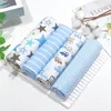 Blankets 4Pcs/Sets Cotton Flannel Diapers Baby Swaddles Soft Wrap For Girls Boys Supersoft Receiving Bedsheet Print