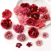 Fleurs décoratives 20 / 14pcs / lot mixte Silk artificiel Rose Fausse fleur pour décoration intérieure Décoration de mari