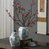 Vases Ceramic Vase Jingdezhen Blue And White Porcelain Hand-painted Storage Jar Living Room Antique Ornaments Decoration