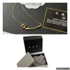 Colliers pendentiels Collier de lettre de coude de marque conçue pour les femmes à longue chaîne plaquée or bijoux exquis drop dh39c deli dhiwg