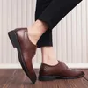 Casual Shoes Męskie męskie mężczyzn Business Oxford oryginalne skórzane mokasyny koronkowe modne obuwie