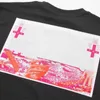 Herr t-shirts cavempt tung tvätt batik lös stick trasa rund hals kort ärm t-shirt toppkvalitet mens och kvinnor sommar c.empt t-shirt j240402