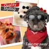 Dog Apparel 5PCS Grooming Headflower Bow With Diamond Hairpins Pet Decorate Small And Medium-sized Dress-up Accessories