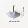 Hooks 3pcs Cute Umbrella Shape Self-adhesive Wall Door Hook Bag Keys Hanger Bathroom Kitchen Sticky Rack Clothing Home Supplies