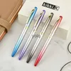 Fountain Pens Metal Pen Big Bright Pointed Extra Fine Studenten oefenen met schrijven Lichtkleur Veranderend positieve pose H240407