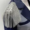 1PC Decorative Shoulder Pad Jewelry Tassel s Gold Epaulettes Clothing Accessories Brooch Epaulet for Formal Suit Male 240403