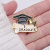Graduation School Enamel Pin Student Gift Send Friends Accessories Souvenir Lapel Badge Brooch For Graduates Jewelry Wholesale