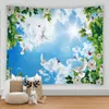 Wandteppiche natürliche Kulissen Wandteppich Wand hängen sonnig blauer Himmel Birds Landschaft Yoga Beach Handtuch/Mat Bohemian Dekor für Zuhause