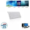 Teclados Ryra USB 2.0 Ultra Slim Wired Keyboard 78 Keys White Mini Desktop PC Laptop Gaming Mechanical Wired Keyborad, portátil para viagens