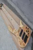 Fabriksanpassad naturlig träfärg 6String Electric Bass Guitar med Burly Grain VeneerGold Hardwaresmaple Fingerboardoffer CUS9828424