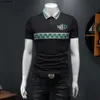 Sommar ny högkvalitativ Mercerized Cotton Mens Polo Kort ärm T-shirt Stor Slim Fit Shirt {Kategori}