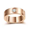 Luxuryrings paar designer kaart High Edition 18K Rose Classic Men and Womens Wedding Signature Ring with Logo