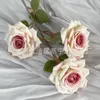 Decorative Flowers 3-Head Cappuccino Rose Manta Artificial Flower Wedding Arrangement Home Furnishings El Decoration Fake