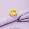 Nieuwe gepersonaliseerde eenvoudige kersenring mode cartoon multicolor hars cherry ring sieraden
