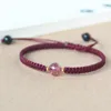 Charm Bracelets Chinese Style Strawberry Crystal Bracelet For Women Handmade Fashionable Lucky Red String Simple Accessories Girls Gifts