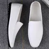 Casual Shoes 2024 Fashion Mens High Quality Brand Loafers Comfy Leather Boats White Men Summer Mocassin Plus Size 47