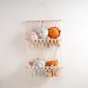 Estantes de algodón tejido colgante estante colgante organizar suministros de estante para niñas de niña