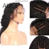 High Quanlity Yaki Kinky rechte pruik 13x4 Braziliaanse volledige kanten voorpruiken vooraf geplukte synthetische haar natuurlijke haarlijn voor vrouwen