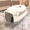 Cat Carriers Crates Home Pet Supply Cat and Dog Air Box Parting Простая клетка Портативная складная автомобиль H240407