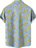 Chemises décontractées pour hommes Carton Fruit Banana Modèle Lapel Shirt Spring and Summer Hawaiian grande taille vendant une manche courte