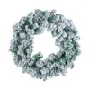 Decoratieve bloemen Kerstkransen voor voordeur kunstmatige witte besneeuwde besneeuwde indoor krans decor feestartikelen veranda tuinwinkel winkelcentrum en