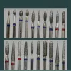 Guns 30st/Set Diamond Tungsten Nail Borrbitar Set Rotera Milling Cutter för Manicure Electric Nail Drill Accessories Nail Tools