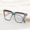 Solglasögon ramar Stylish Blue Light Glasses Non Recept för Women Cat Eye Fake Computer Anti Blare UV Color Eyewear