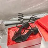 أزياء Rene Caovilla Heel Sandals بلورات بلورات الحجر الراين الكعوب الكعب الكاحل Wraparound Women High Heeled Flower Flower Party Party With Box