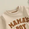 Kläderuppsättningar födda småbarn Baby Boy Fall Winter Outfits Letter Crewneck Sweatshirt Casual Pants Set 2st Clothes