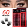 DIY -Cluster -Wimpern 60 pcs segmentierte Wimpern Erweiterungen Dicke natürliche individuelle Wimpern Weiche leichte C -Locken gepfropfte Wimpern