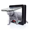 Cat Carriers Smart ABS Pet Flap Door With 4 Way Lock Security Controllable Switch Direction Doors Dog Safety Gate Supplies