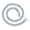 SGARIT Jewellery GRA OEM 14K 10K Gold Necklace Pink Blue Diamond Moissanite Tennis 5Mm Chain Jewelry