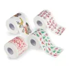 6roll Santa Merry Christmas Supplies Tryckt toalettpapper Hem Badrum Toalettpappersvävnad Roll Xmas Presents Decor 240323