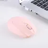 Mice Wireless Mouse 2.4G with USB Receiver Portable Computer Mouse for PC Tablet Laptop (Pink) Y240407