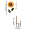 Gartendekorationen Sonnenblume Dual Spinning Windmill Spinner Stake Outdoor Terrasse Dekoration Yard Wind Spinner