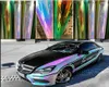 Ganzes holographische Regenbogen -Chrom -Autoaufkleber Laserbeschichtungsautos Wickelfilm DIY Car Styling1362421