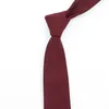 Krawaty szyi męskie krawat 6 cm wysokiej jakości czysty bawełniany ręcznie robiony cienki, zwykły kołnierz męski Slim Fit Rait Casual Tie