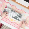 Printers Geekshre Computer Gaming Mouse Pad di grande dimensione 84*37 cm Kawaii Pink Wings Desk Pad Tabella tavolino antismission impermeabili tappeti impermeabili