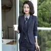 Women's Two Piece Pants High quality fabric formal womens business suit Fe Pantsuits office womens career interview pioneer set S-4XLC240407