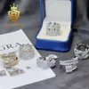 Designer Drop Expédition de la mode bijoux de nombreux styles 925 argent sterling glacé anneau hip hop man hates Moisanite